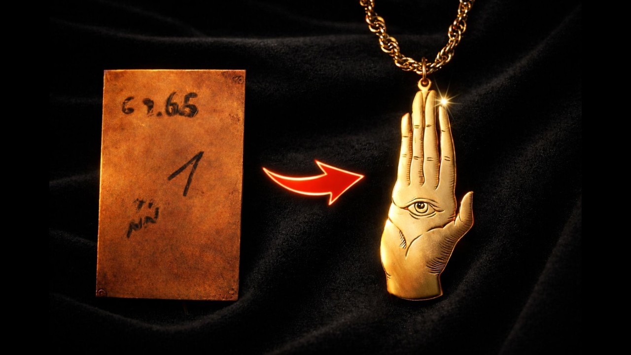 I Turned 1$ Scrap Copper to 300$ Luxury Pendant - Hand Engraving Process