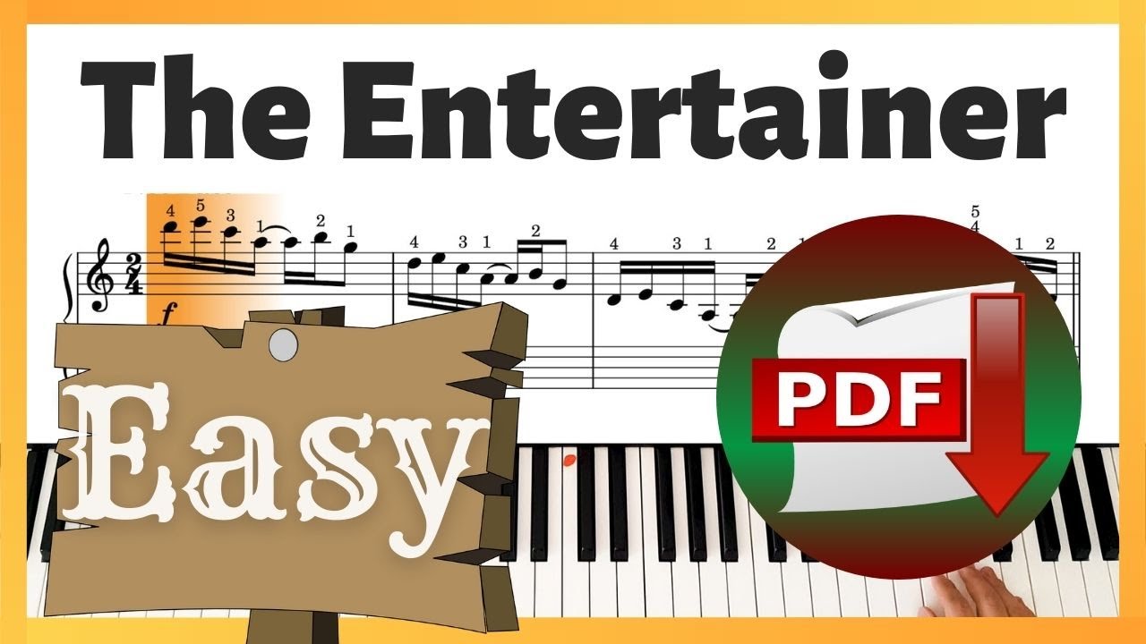 Scott Joplin - The Entertainer (Easy Version) | Piano Tutorial | Piano Notes