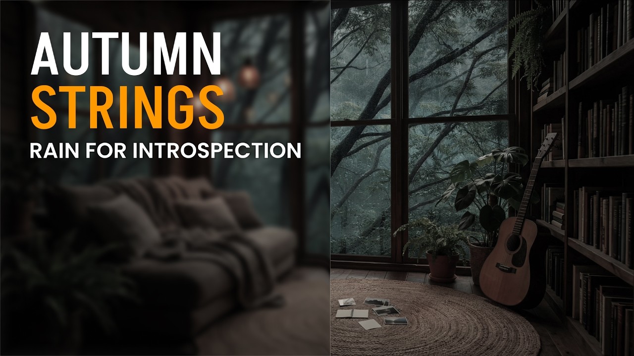 Melancholic Jazz with Acoustic Guitar- 🍂 Deep Emotional Strings & Rain for Introspection & Solitude.