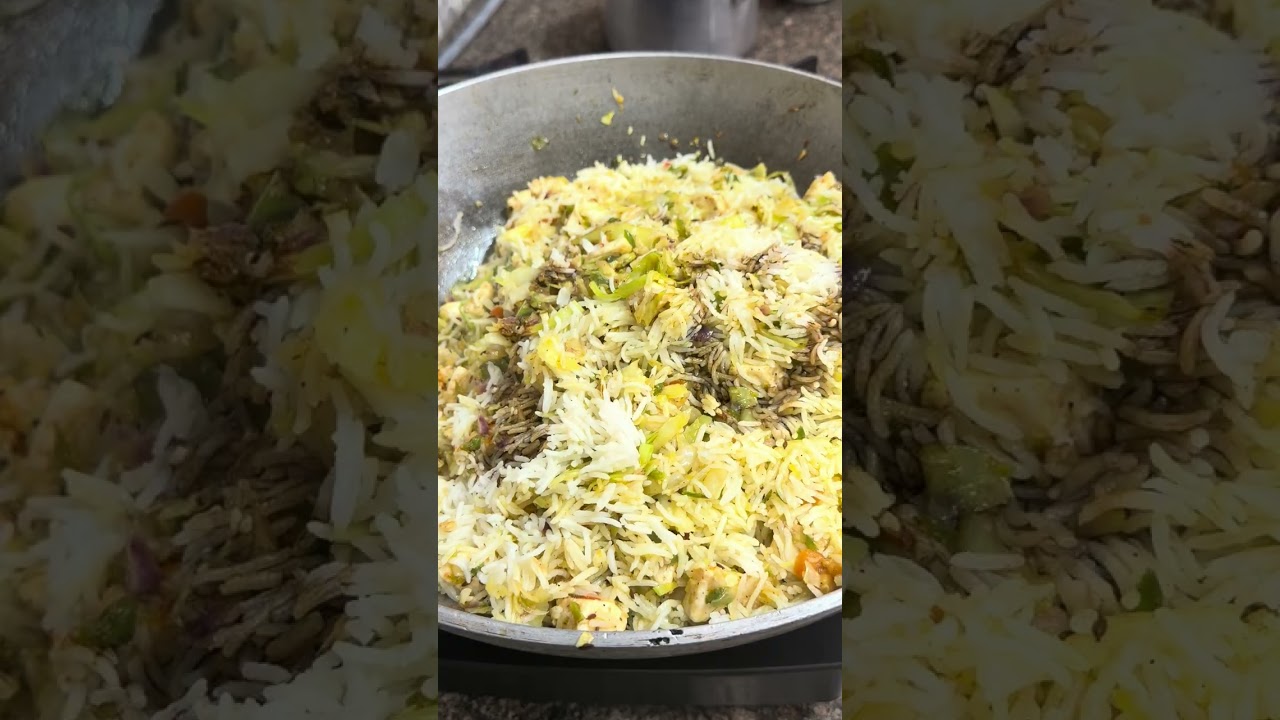 Fried rice restaurant style #viralvideos #recipe #shahi food ￼