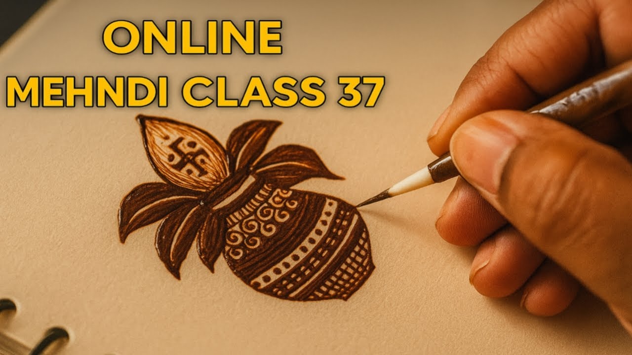 मेहंदी डिजाइन में कलश कैसे बनाए/How To draw kalash in bridal mehndi.