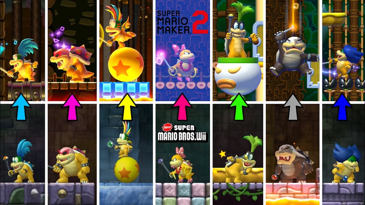 Another New Super Mario Bros. Wii Koopaling Boss Rush in Super Mario Maker 2