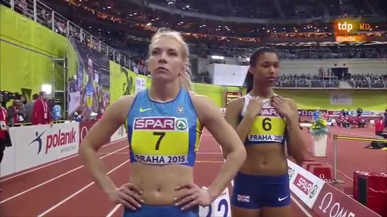 Katarina Johnson-Thompson wins Pentathlon European Athletics indoor 2015 Praha
