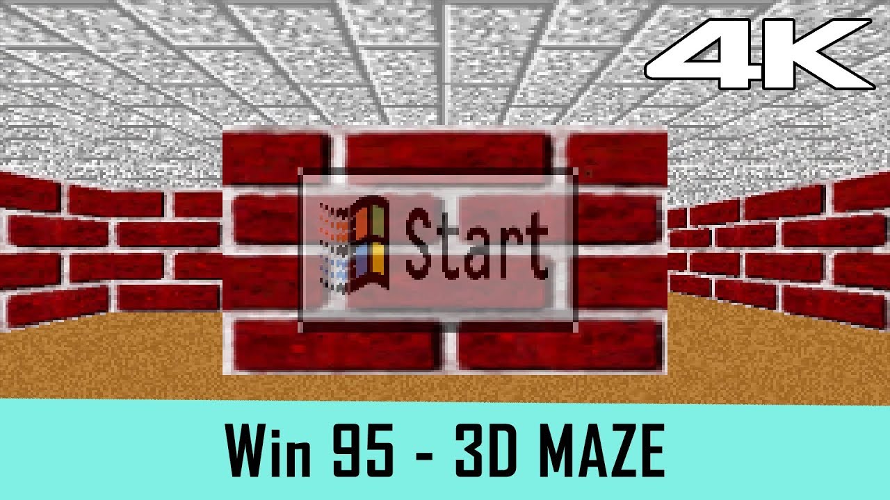 Windows 95 Screensaver - 3D Maze (4K)