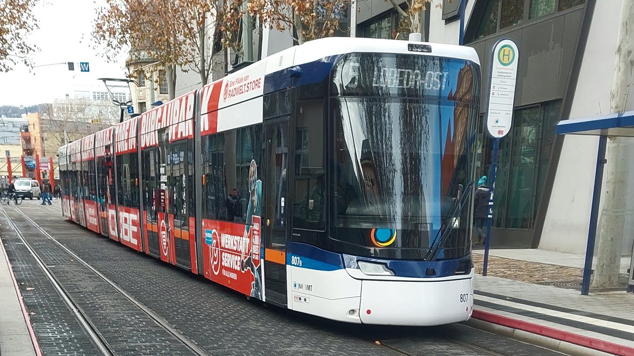Tram Jena | Mitfahrt auf der Kompl. 1 Von Zwätzen bis Lobeda Ost im Tramlink 805