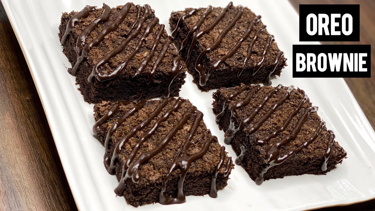 Oreo Brownie Recipe | Only 4 Ingredients Without Egg & Oven | Easy Brownie Recipe