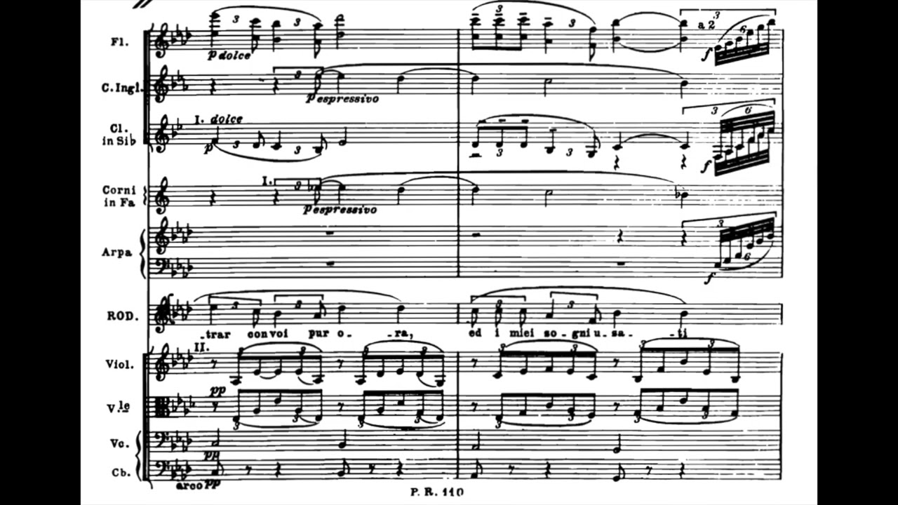 G. Puccini - Che gelida manina (La Boh&egrave;me I act) [SCORE VIDEO]