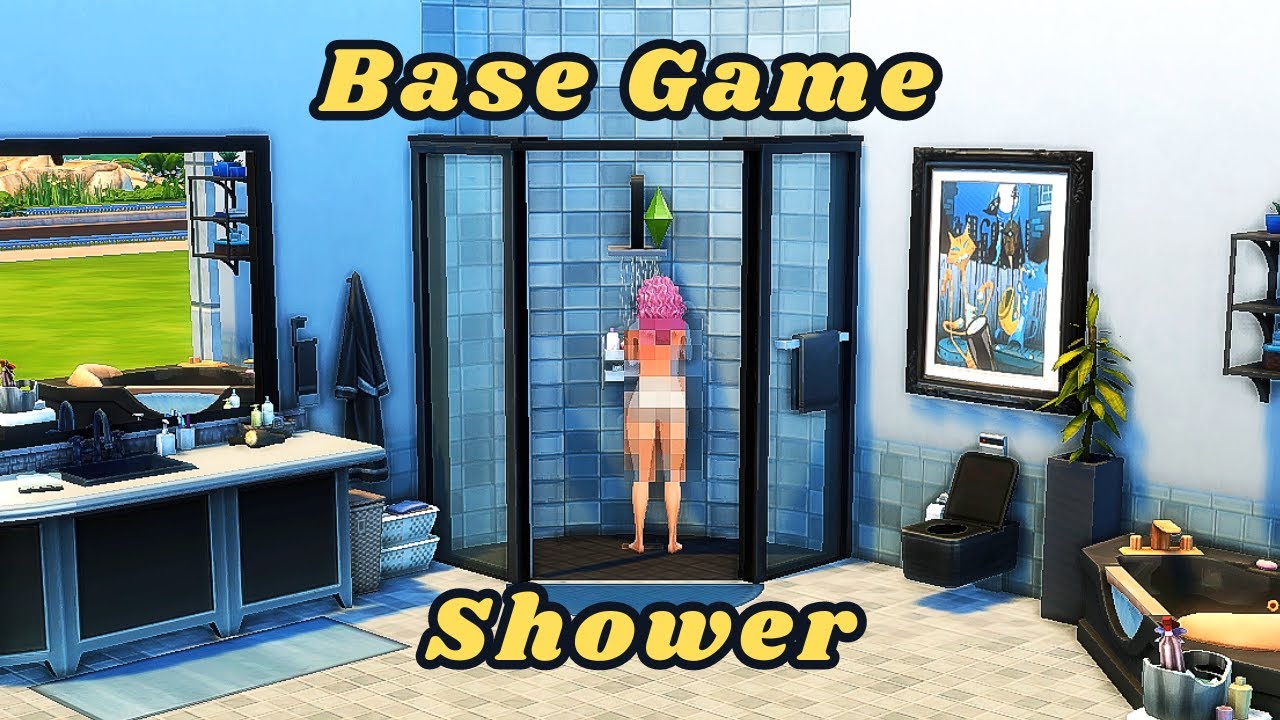 The Sims 4 - ✨Step by Step Base Game Walk In Shower 🚿 || No CC || Bathroom tips and tricks