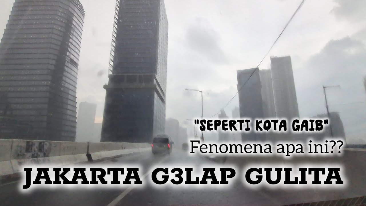 SEPERTI KOTA HANTU😲‼️SAAT JAKARTA DIGUYUR HUJAN DERAS🌧 JAKARTA🇮🇩