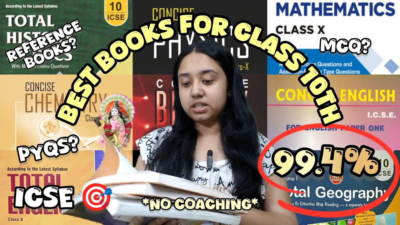 BOOKS I USED to get 99.4 % IN CLASS 10 BOARDS 🎯🔥| *no coaching* | best books | ICSE