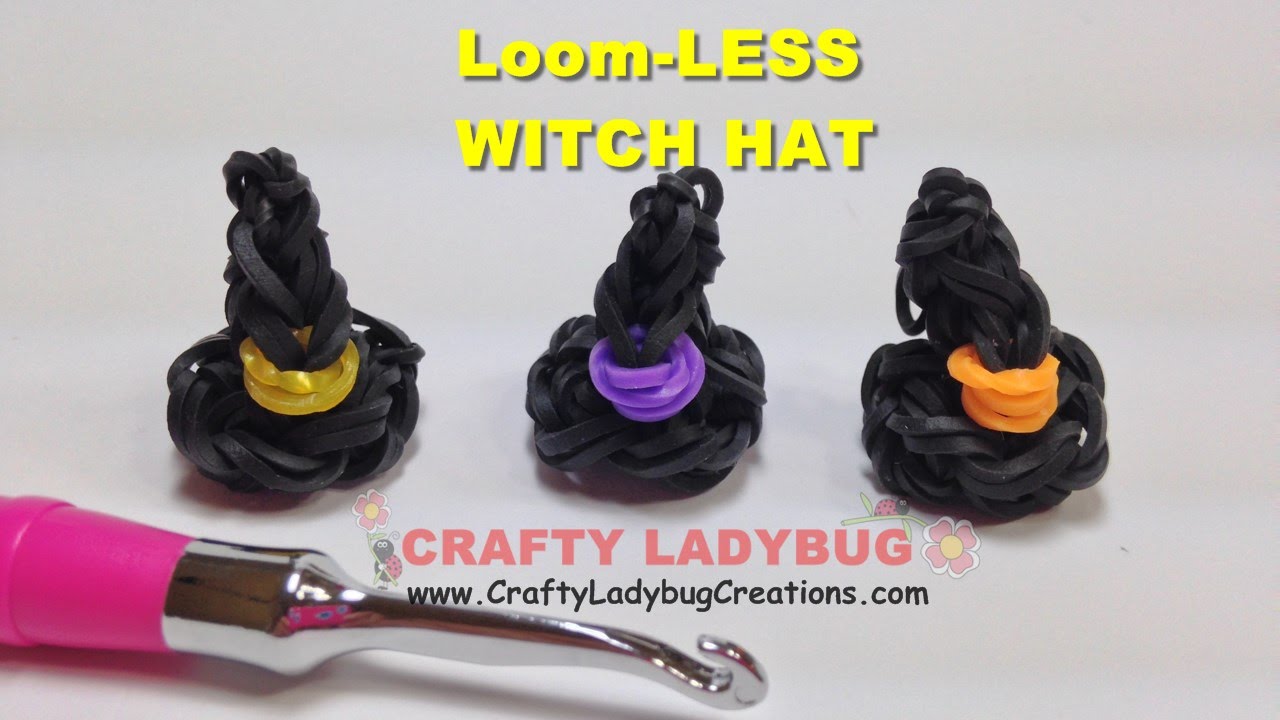 Набор для плетения резинок Rainbow Loom: Хэллоуинская 3D шляпа ведьмы без резинок, простой способ...