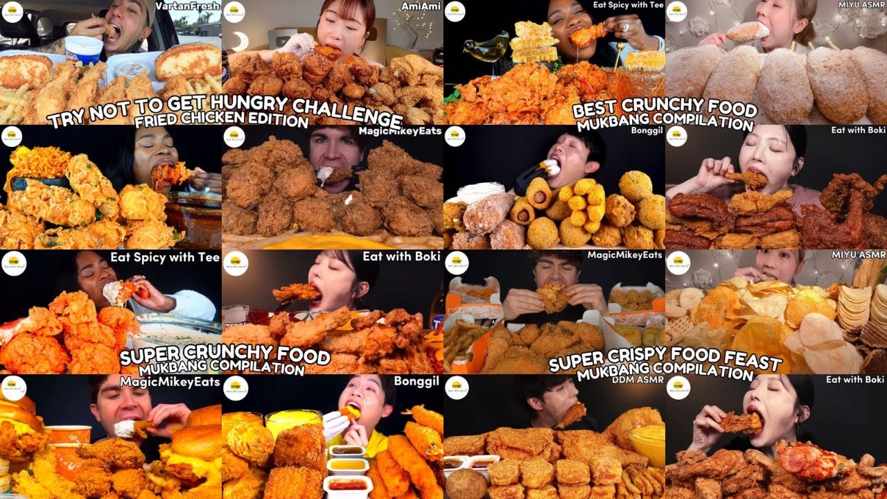 ASMR | 2 HOUR ULTRA CRUNCHY FOOD FEAST MUKBANG COMPILATION |