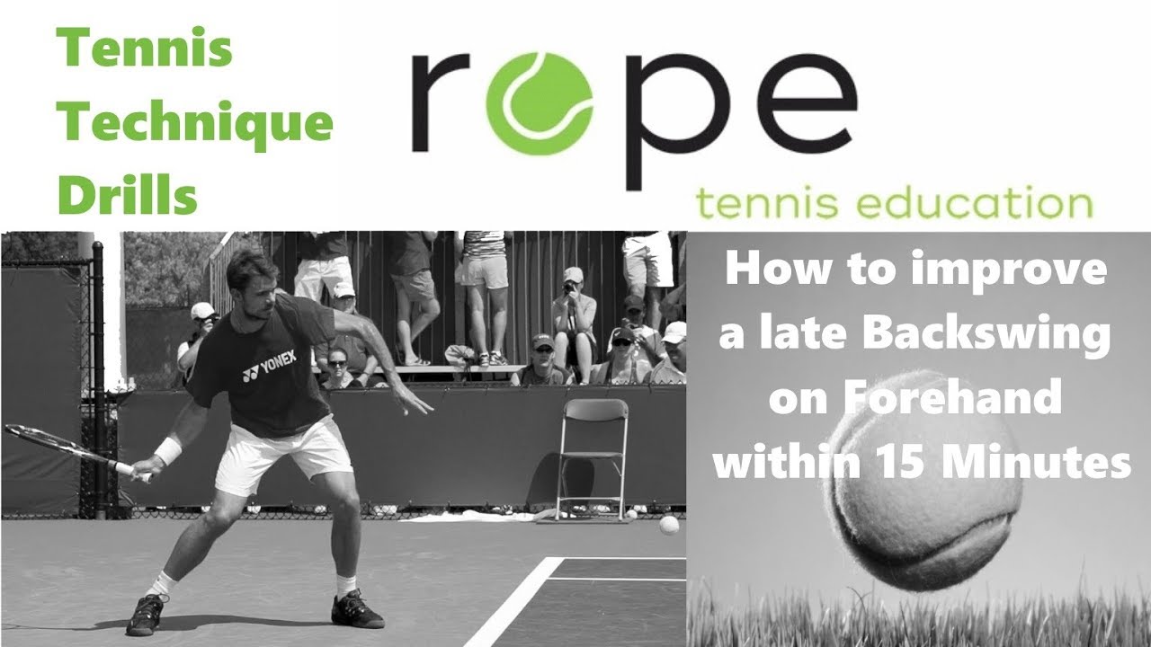 Tennis Drills - Technical Training - How to improve a late Backswing  on Forehand within 15 Minutes