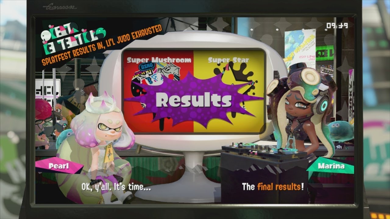 Splatoon 2 - Global Splatfest (Jan. 15th) - Super Mushroom VS. Super Star (Results)