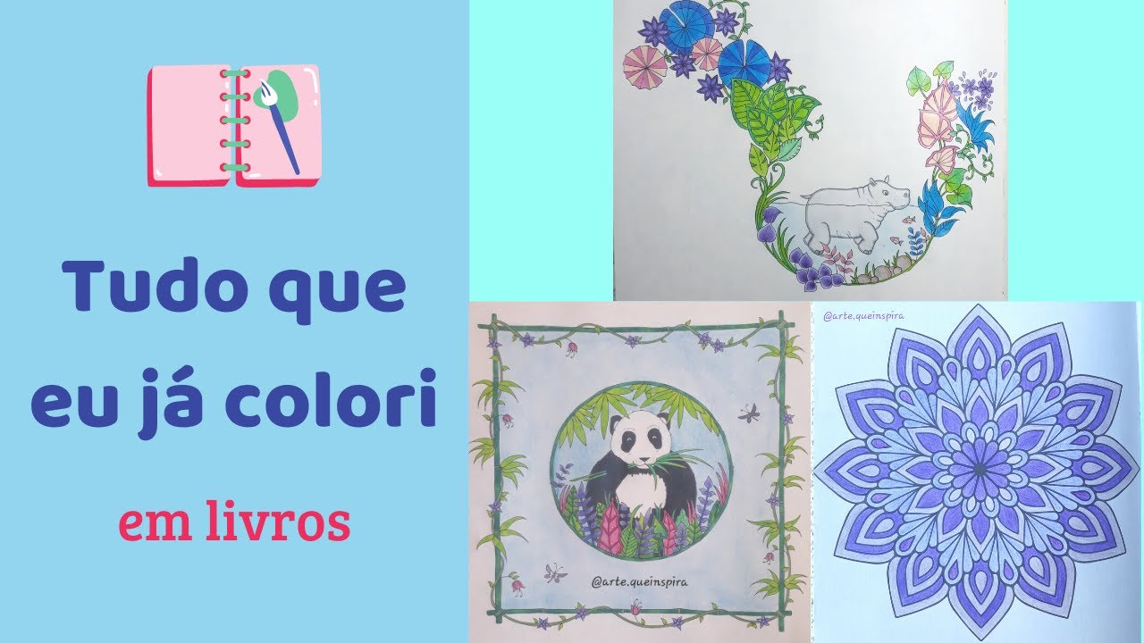 DESENHOS QUE EU JÁ COLORI EM LIVROS ❤ Gabrielly Mendes 🎨