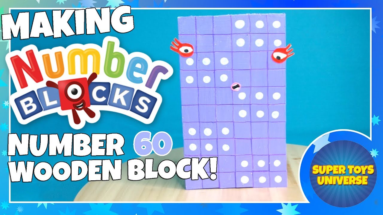 Making Numberblocks 60 wooden figure with blocks and cubes!