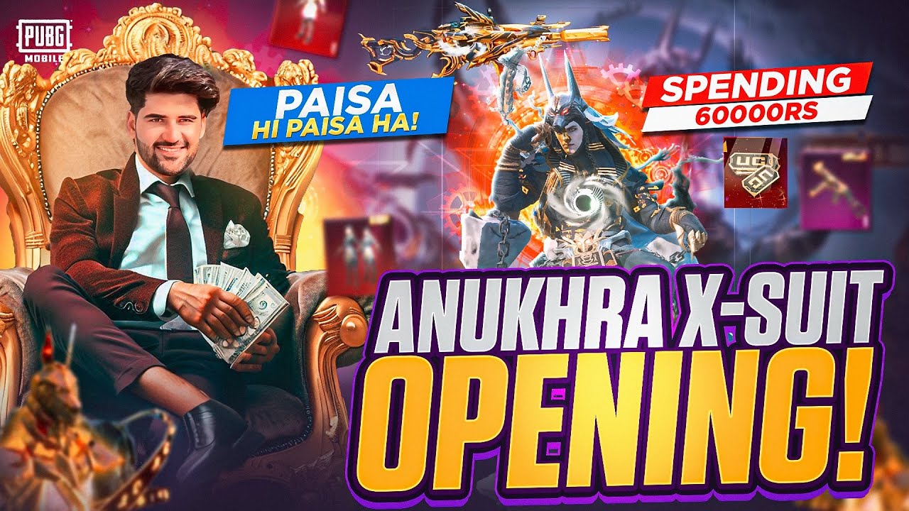 Spending 60000 UC on Anukhra X-Suit 🔥 best luck 🍀 | PUBG mobile | rock Op