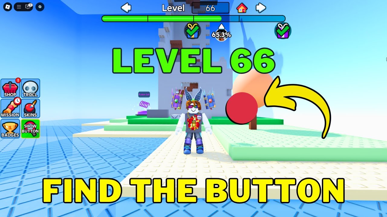 How To Complete Roblox Find The Button Level 66 | World 1