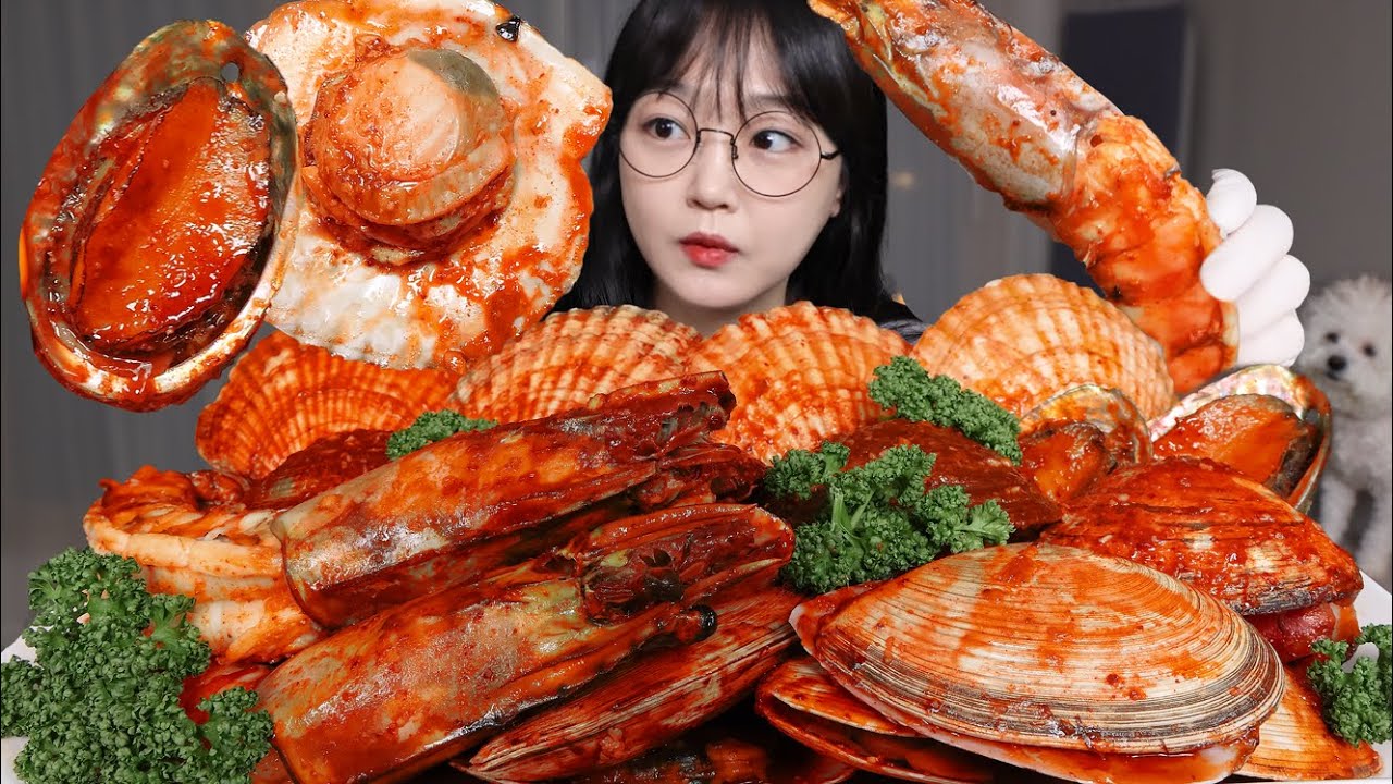Ешьте острые морепродукты🔥Mukbang ASMR