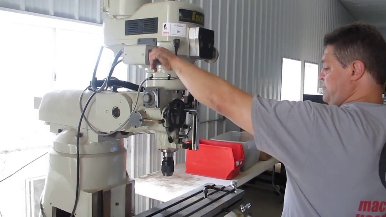 Enco Variable Speed Vertical Mill with Acu-Rite 3 -Axis DRO and Power Feed