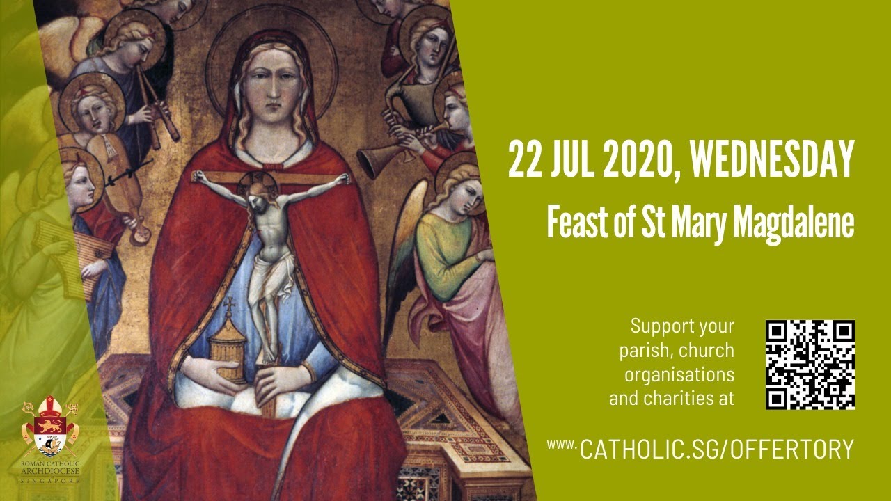 Catholic Weekday Mass Today Online -  Wednesday, Feast of St Mary Magdalene 2020