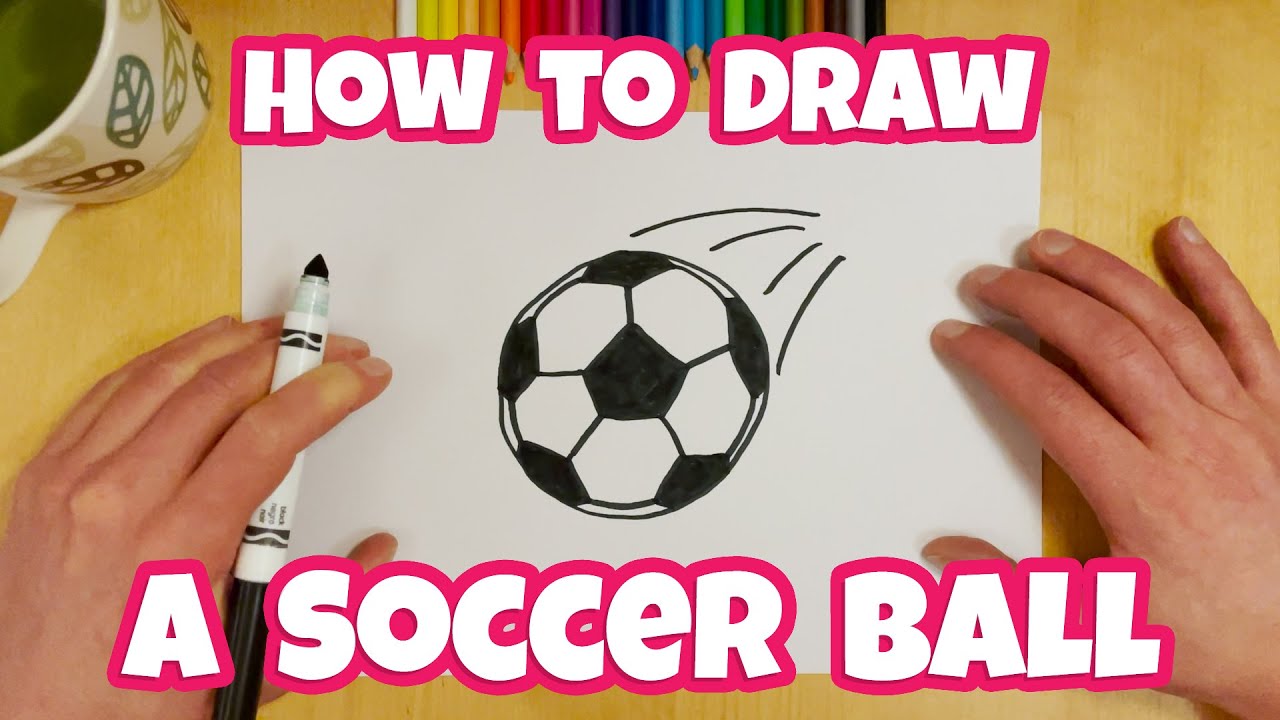 How to Draw a Soccer Ball / Football - Easy Drawing for Kids & Beginners | Otoons.net