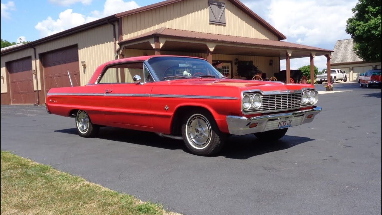 1964 Chevrolet Chevy Impala SS 409 engine 4 Speed in Red & Ride on My Car Story with Lou Costabile