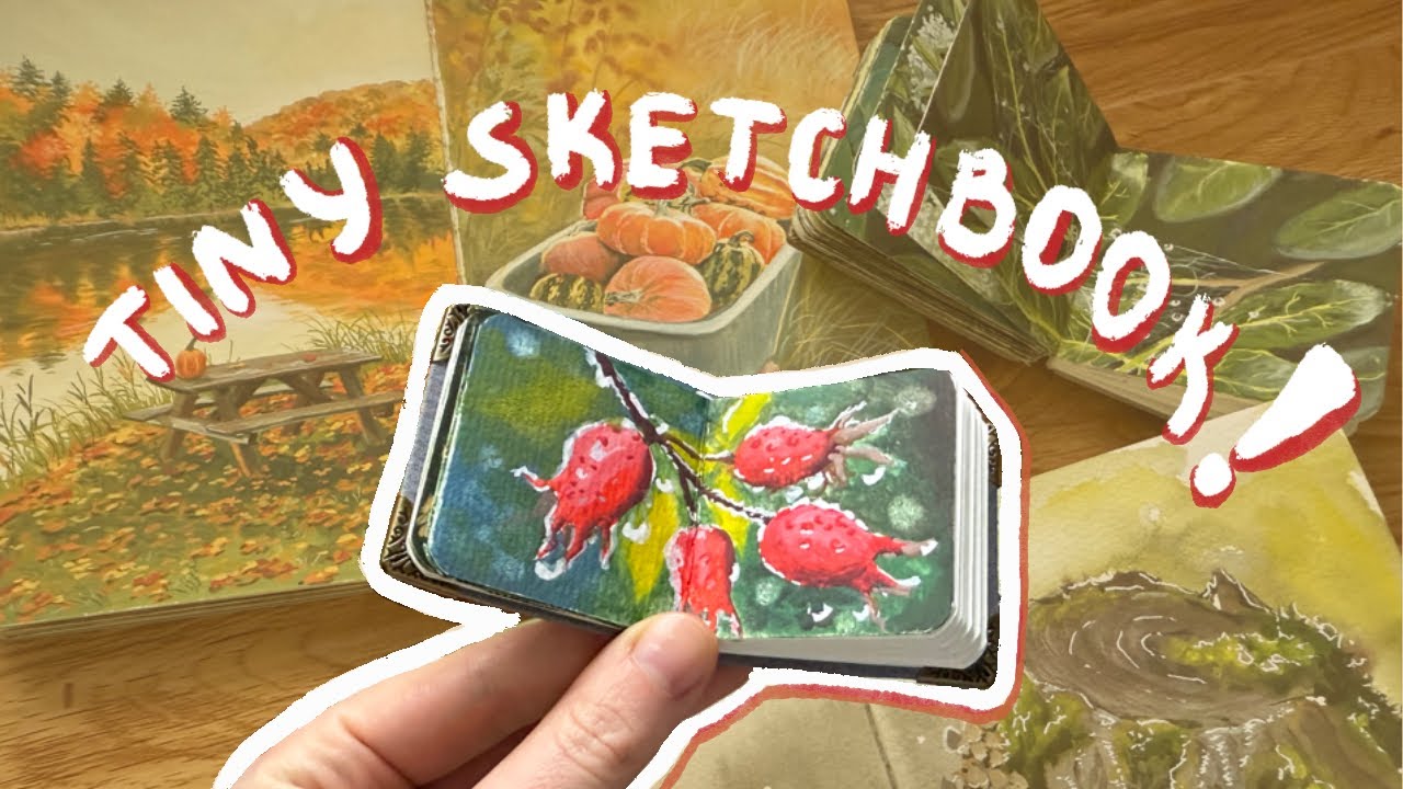  The Smallest Sketchbook Ever😅 | Cozy Gouache Painting (beginner friendly ) 🎨 & Facing My Fear