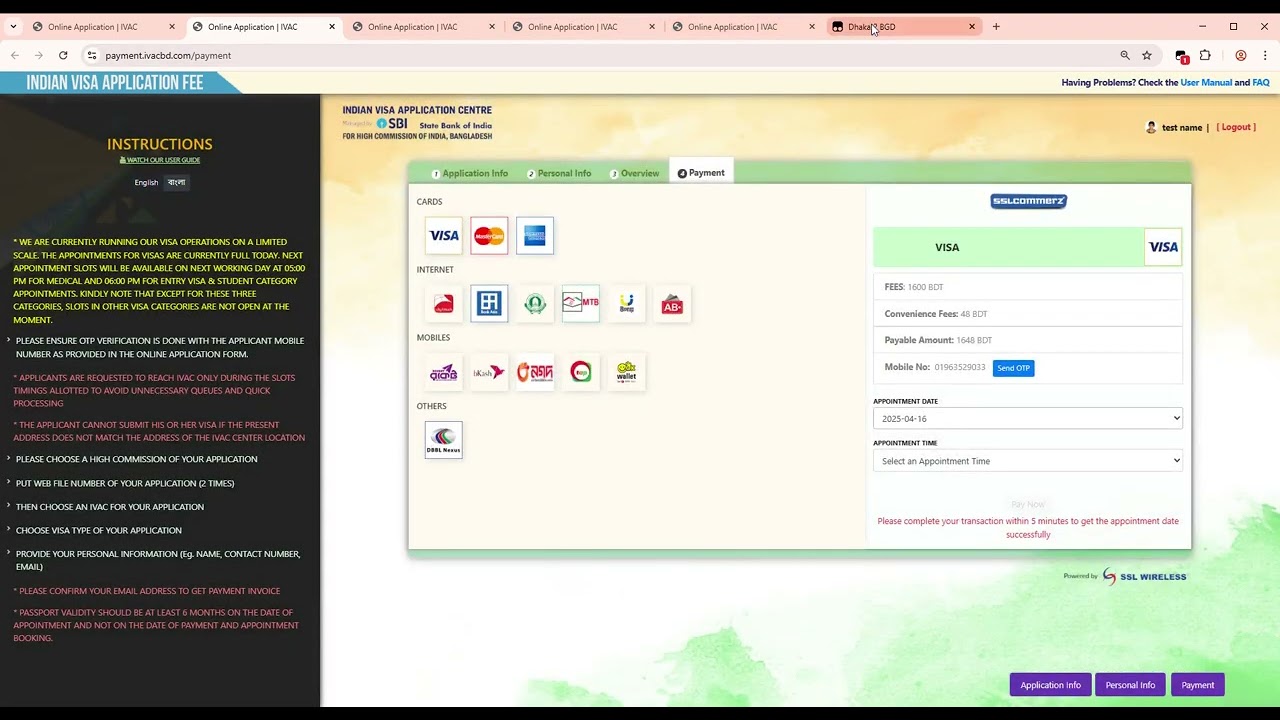 Visa appoinment helper with script.