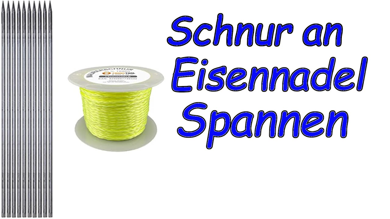 Schnur spannen an Eisennadel Rabatte setzen Stein Mauer