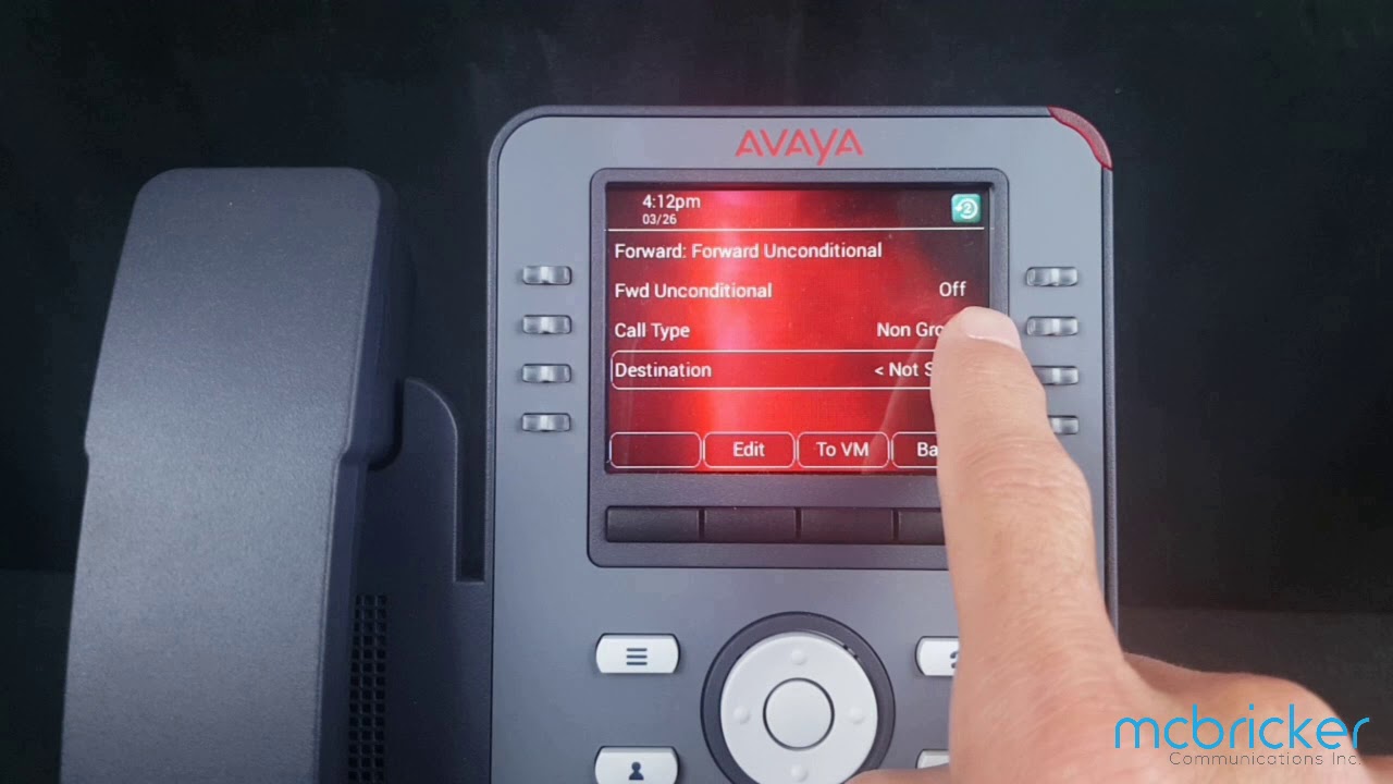 J169 J179 Call Forward External Avaya IPOffice McBricker