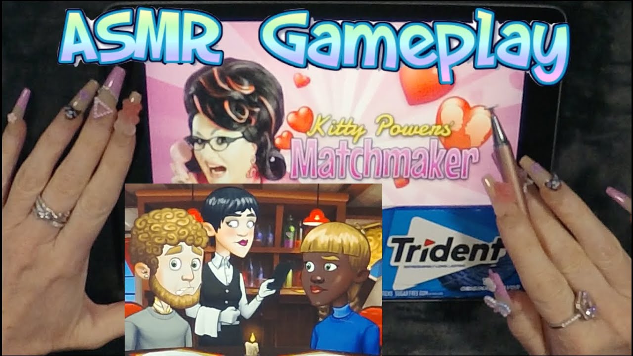 ASMR Gum Chewing iPad Gameplay | Kitty Powers Matchmaker