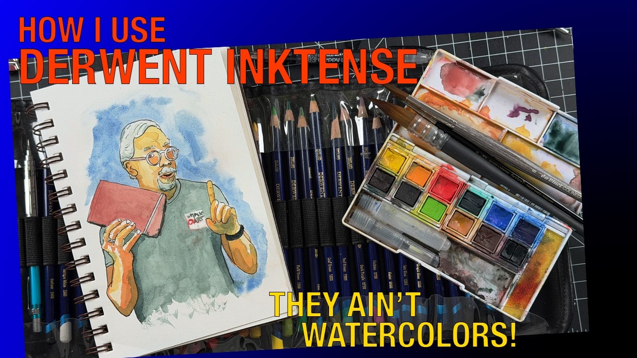How I use Derwent Inktense Colors and How they are Different from Watercolors.