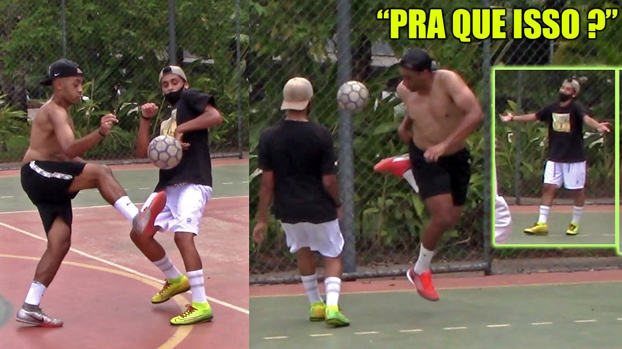 NÃO PRECISAVA FAZER ISSO COM ELE - TOMOU CHAPEU INDO E VOLTANDO - JOGO REAL/RACHÃO