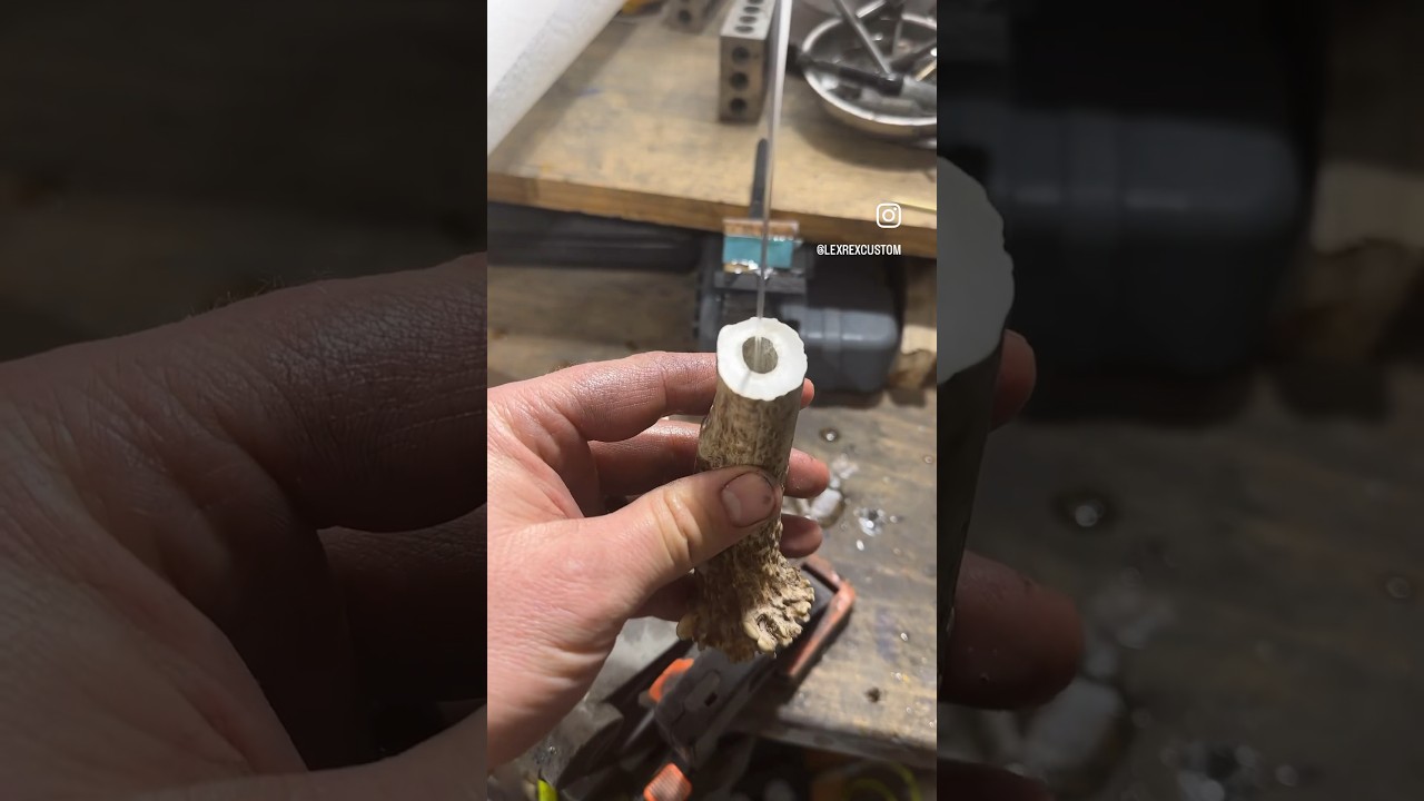 Antler handle final fit up #knifemaker #knife #diy #knifemaking #edcknife #everydaycarry #handmade