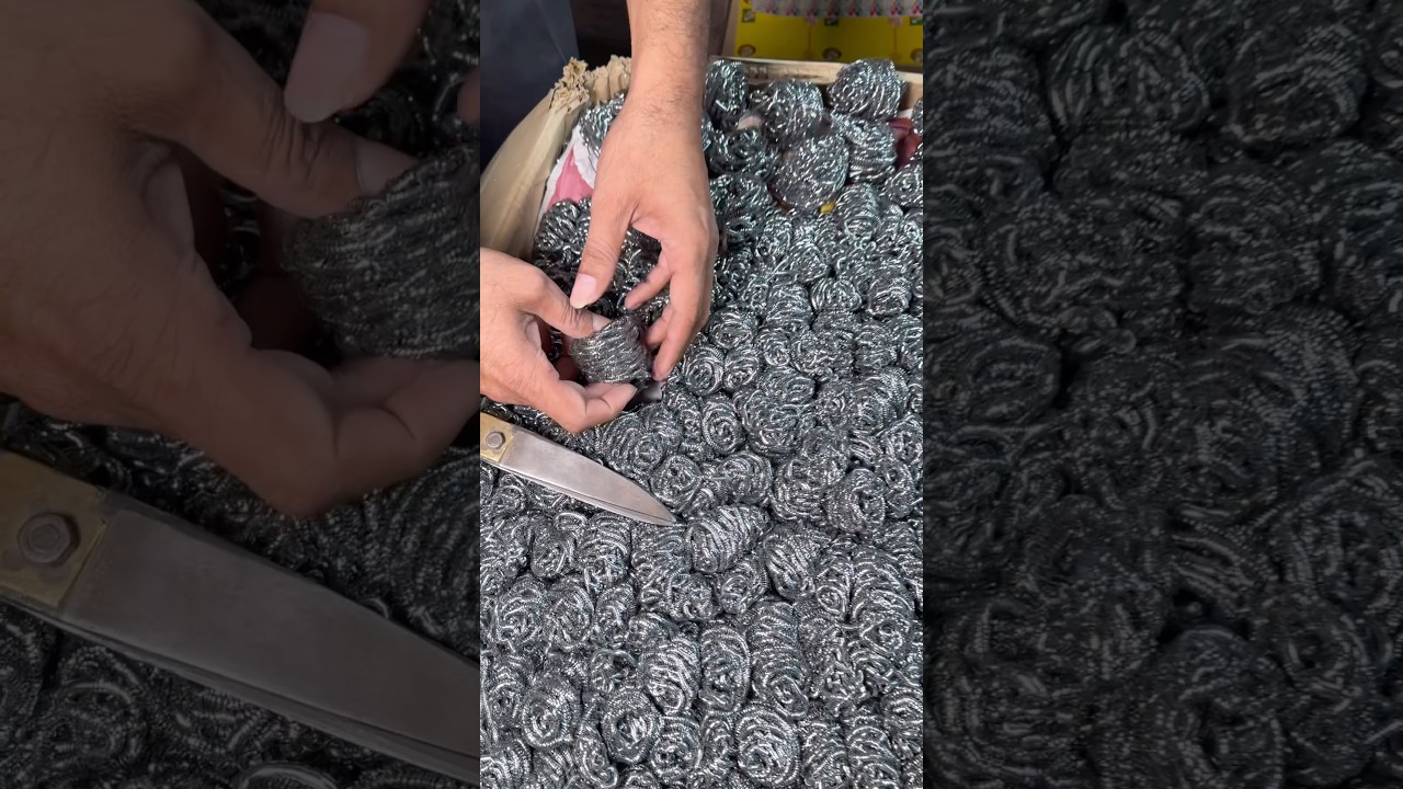 Unbelievable Machine Makes Steel Scrubbers, Spices & Toothbrushes 😱 #ytshorts #shorts
