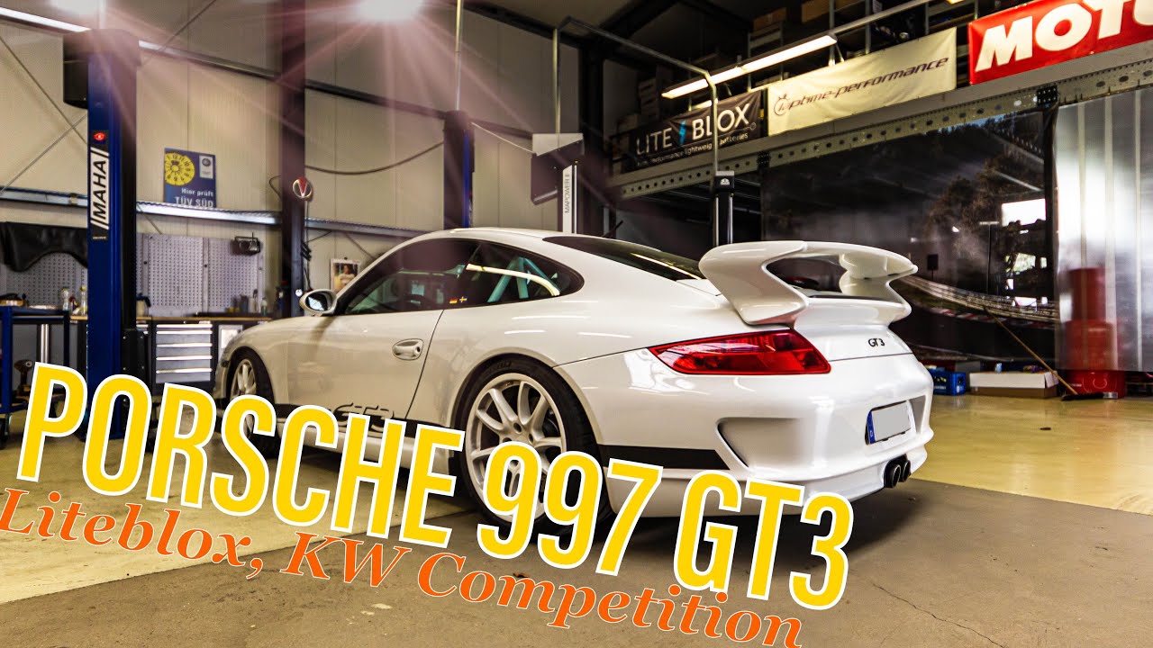 PORSCHE 997 GT3 - KW Competition, LITEBLOX, Problem mit Wasseranschluss gelöst! Laptime-Performance