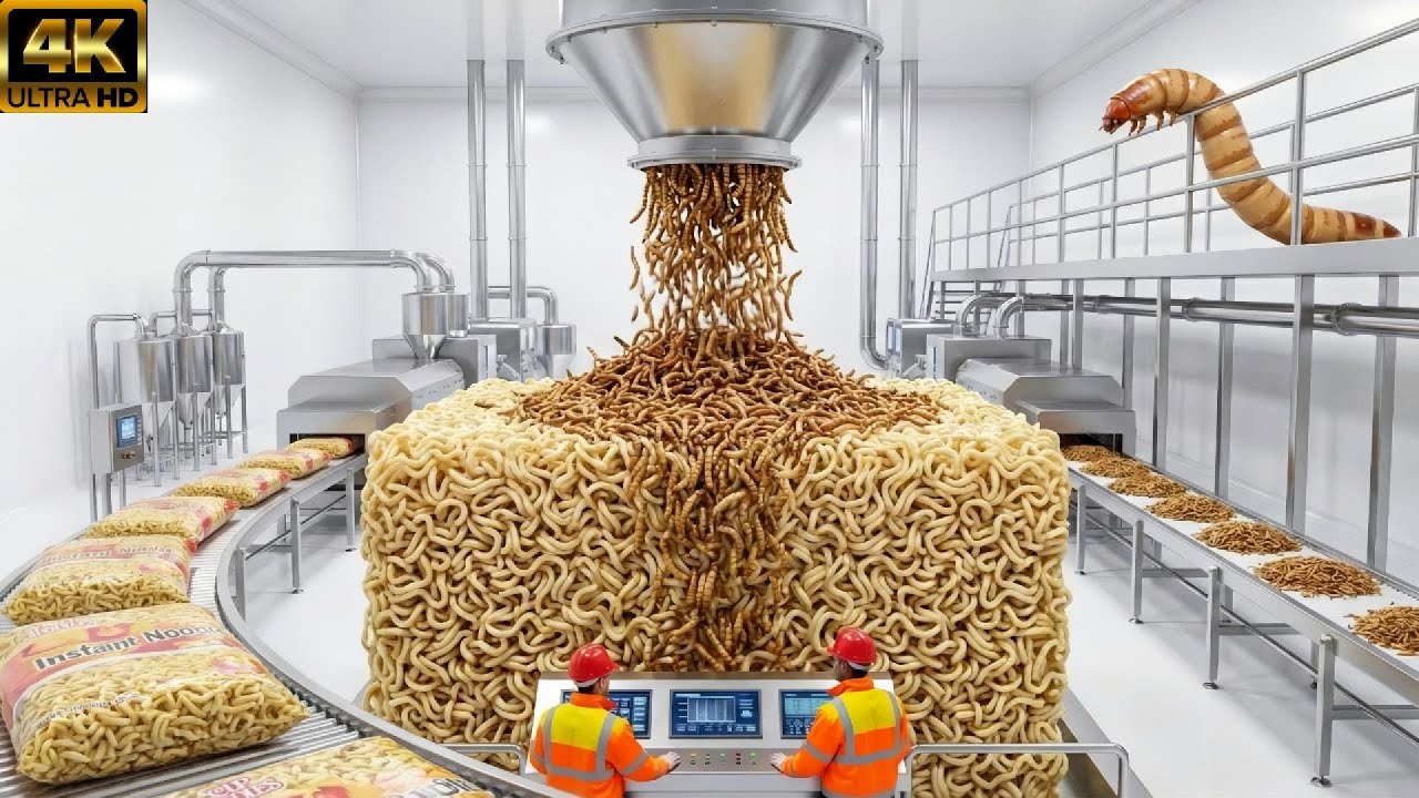 Inside Mealworm-Based Instant Noodle Manufacturing | Future Food Factories