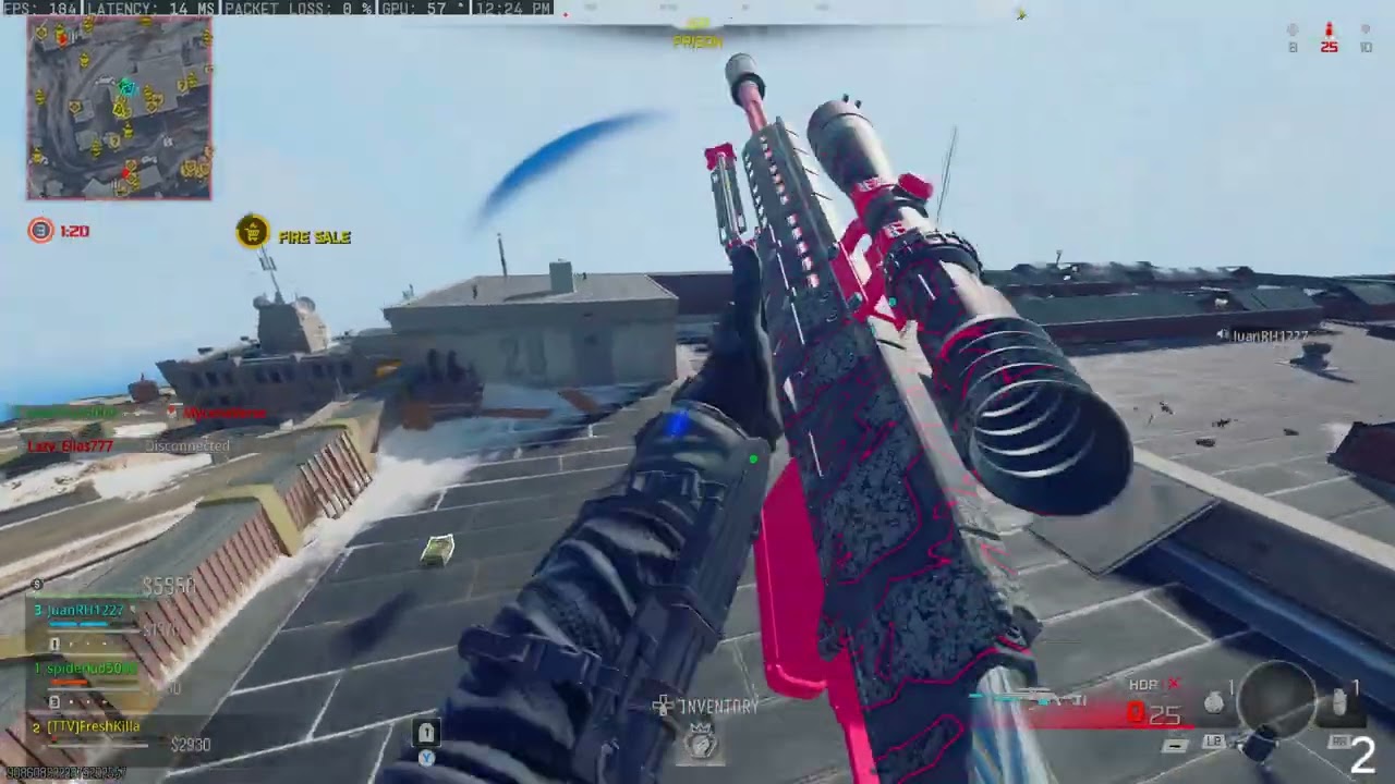 i played with the HDR sniper on warzone and this happen