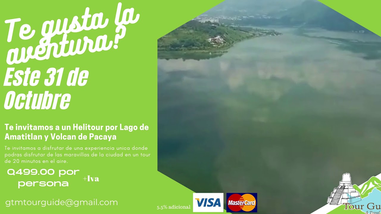 Tour en Helicoptero Lago de Amatitlan y Volcan de Pacaya - GTM Tour Guide & Travel Services