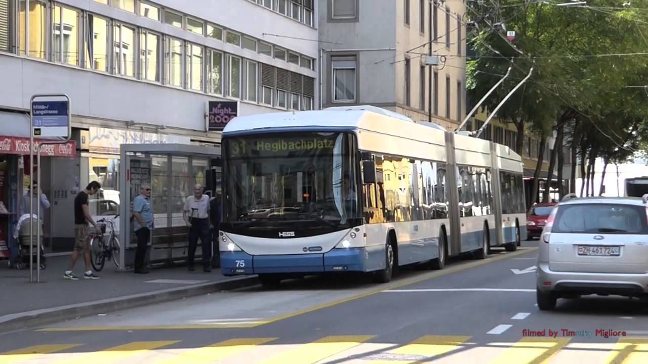 Trolleybuses/Trackless Trolleys in Zurich, Switzerland