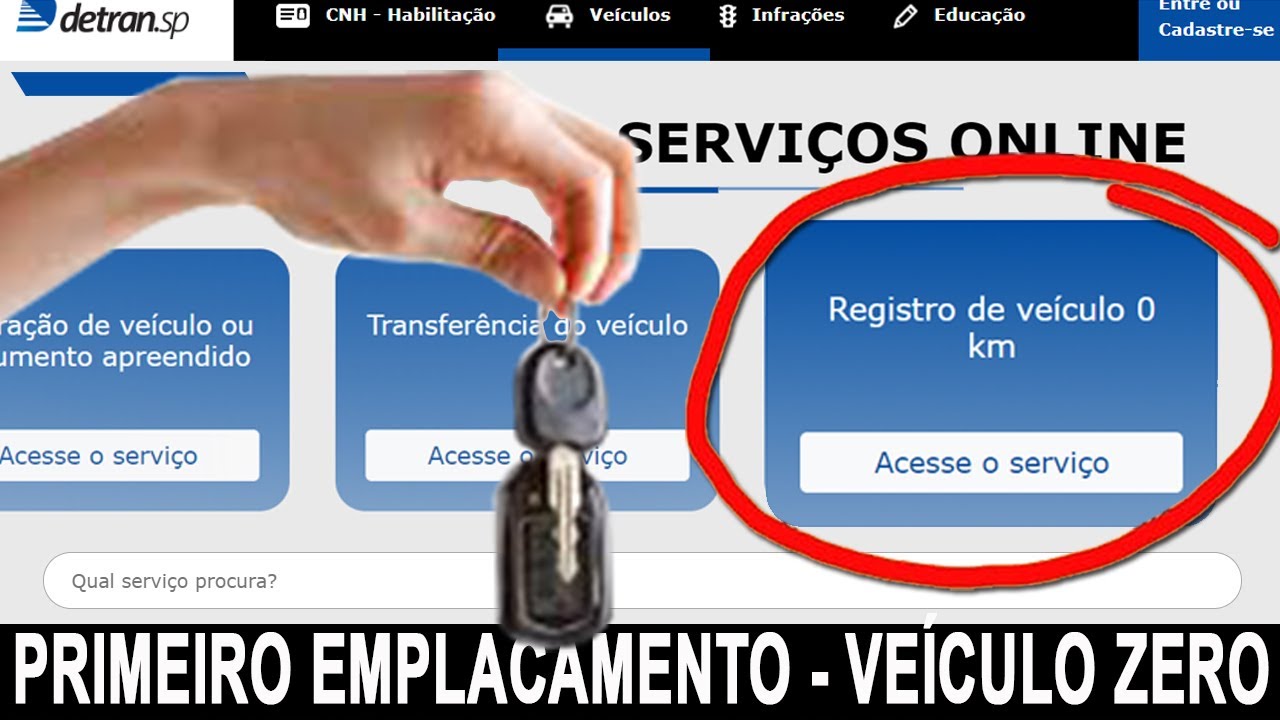 COMO EMPLACAR VEICULO ZERO KM - COMO FAZER PRIMEIRO REGISTRO DE VEÍCULO ZERO KM - PORTAL DETRAN