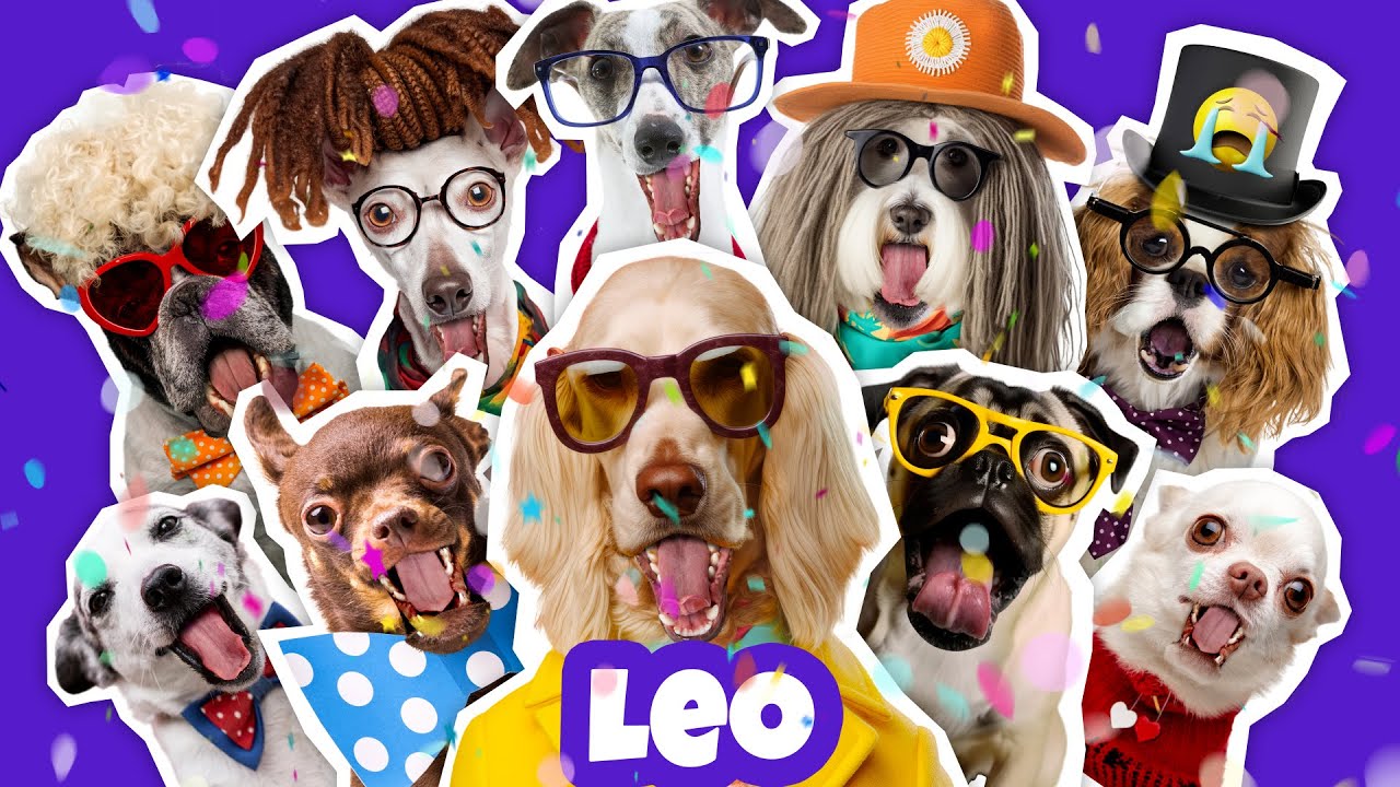 JOYEUX ANNIVERSAIRE LEO - Chanson drôle par une meute de chiens déjantés 🎉
