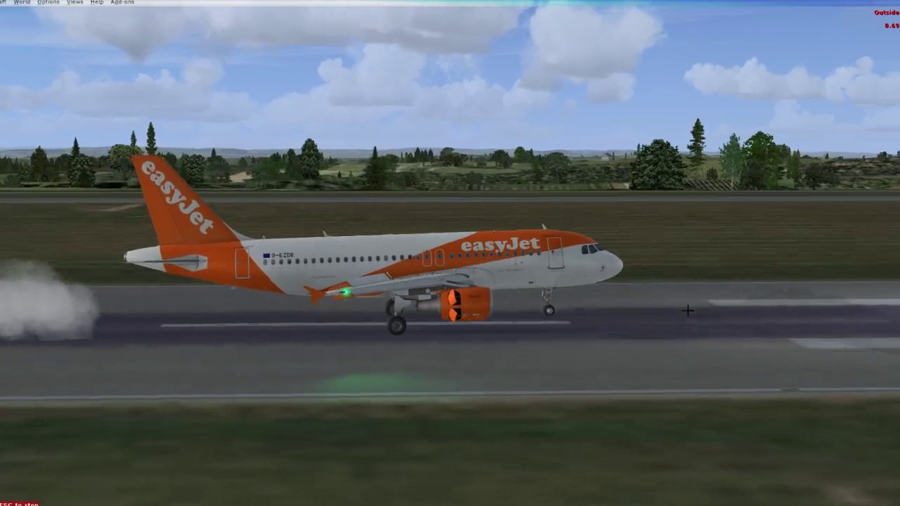 A319 EasyJet landing in Bristol (EGGD)