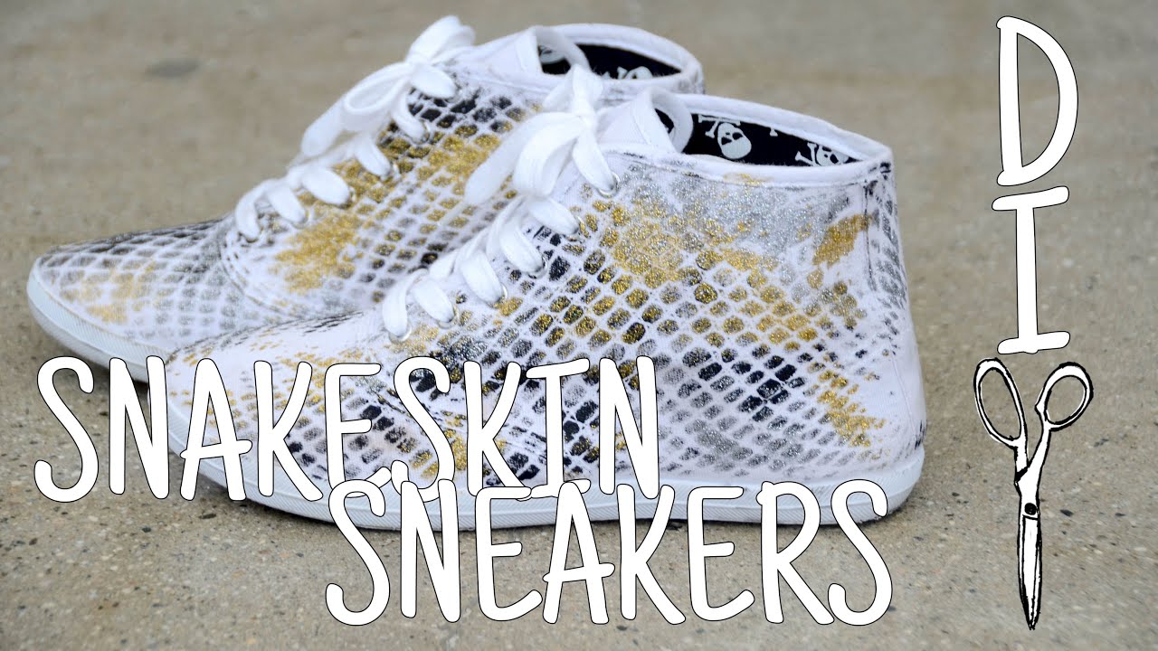 DIWhyNot: DIY Snakeskin Sneakers