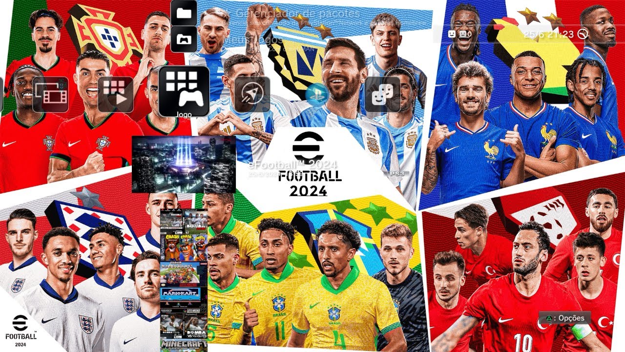 eFOOTBALL 2024 PS3 PKG GRAPHIC MENU EM POTATO PATCH V13.5 NOVO!