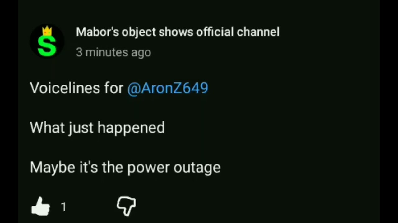 My Voicelines for @Maborsobjectshowsofficialchann