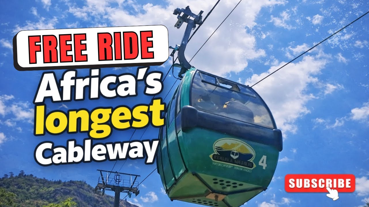 How We Rode Africa’s Longest Mono Cableway for FREE | Is it Kid & Mobility Friendly in Harties ??