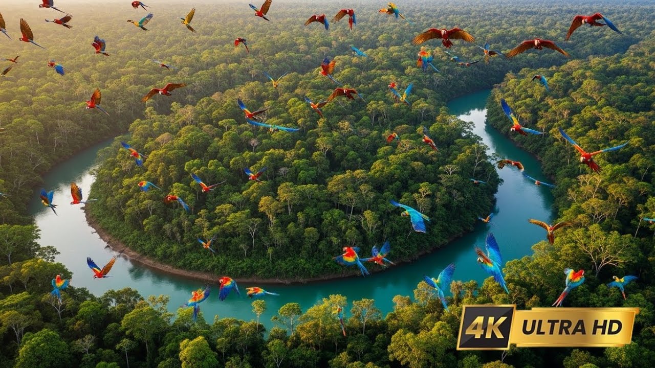 Relaxing Walk in the Amazon: 50 Stunning Tropical Birds 🦜 Nature ASMR (No Music)