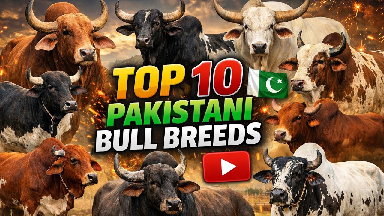   🐂 Top 10 Pakistani Bulls | Pakistan Ki Mashhoor Bull Breeds | Desi Bail Power 💪| Sahiwal - Dhhani|